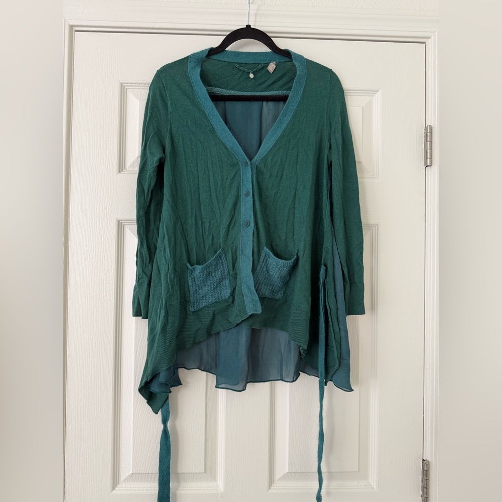 Anthropologie Silk Angora Cardigan